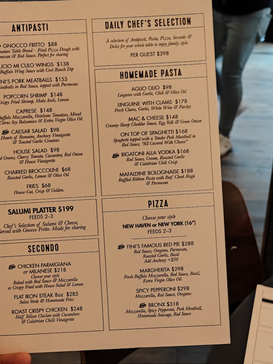 Menu - Fini's photo 7